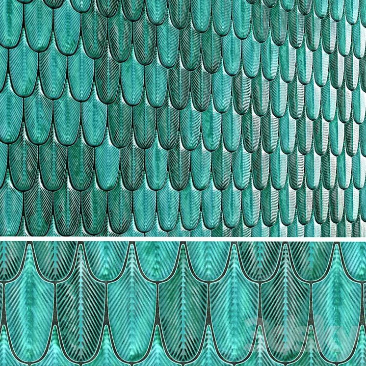 Plumage Feather Mosaic Tiles